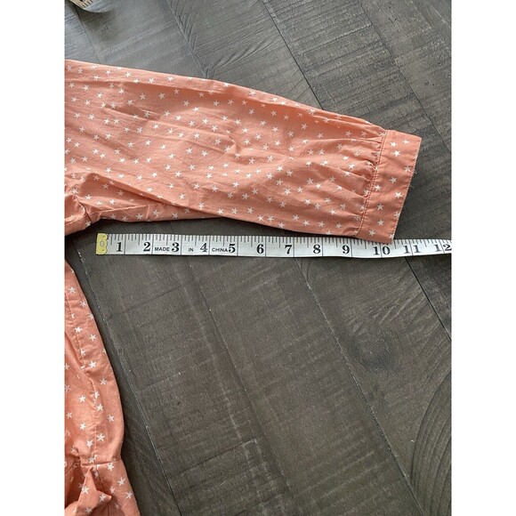 NWOT Madewell Womens Wrap Top‎ in Star Scatter Sz XS Orange Peach Fall - Picture 15 of 16